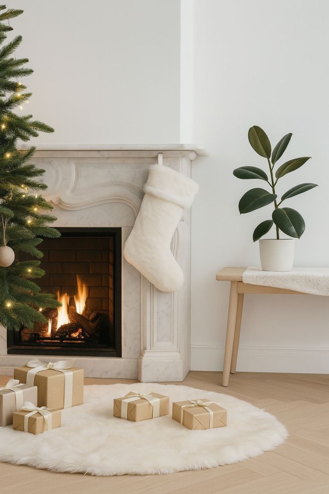 Christmas Stocking Pelush - White (obrázek 5)