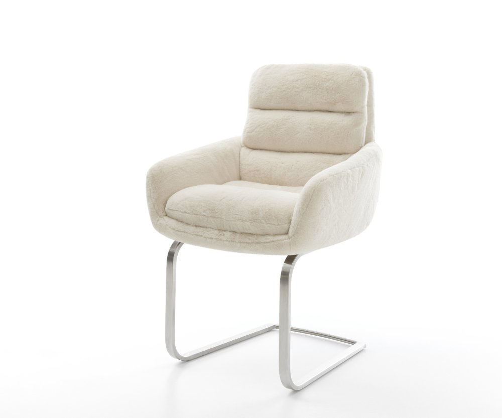 Konzolová jedálenská stolička Abelia-Flex s opierkami plyšový