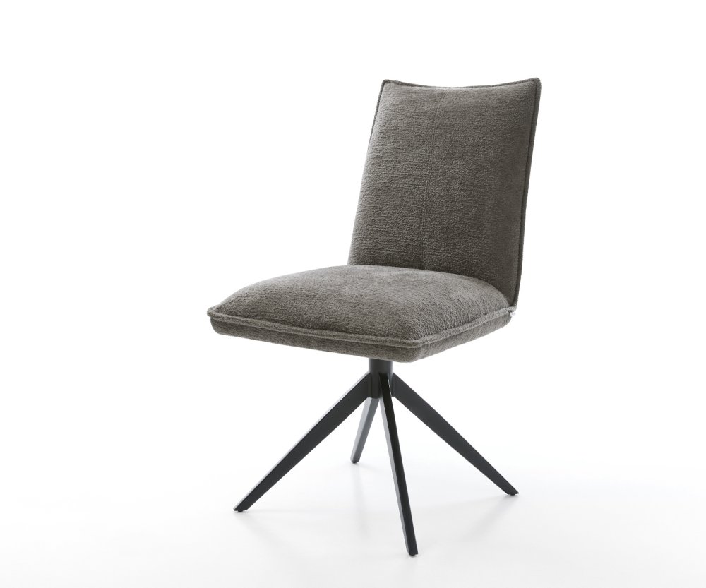 Jedálenská stolička Lelio-Flex bouclé mäkký tmavobéžová krížová