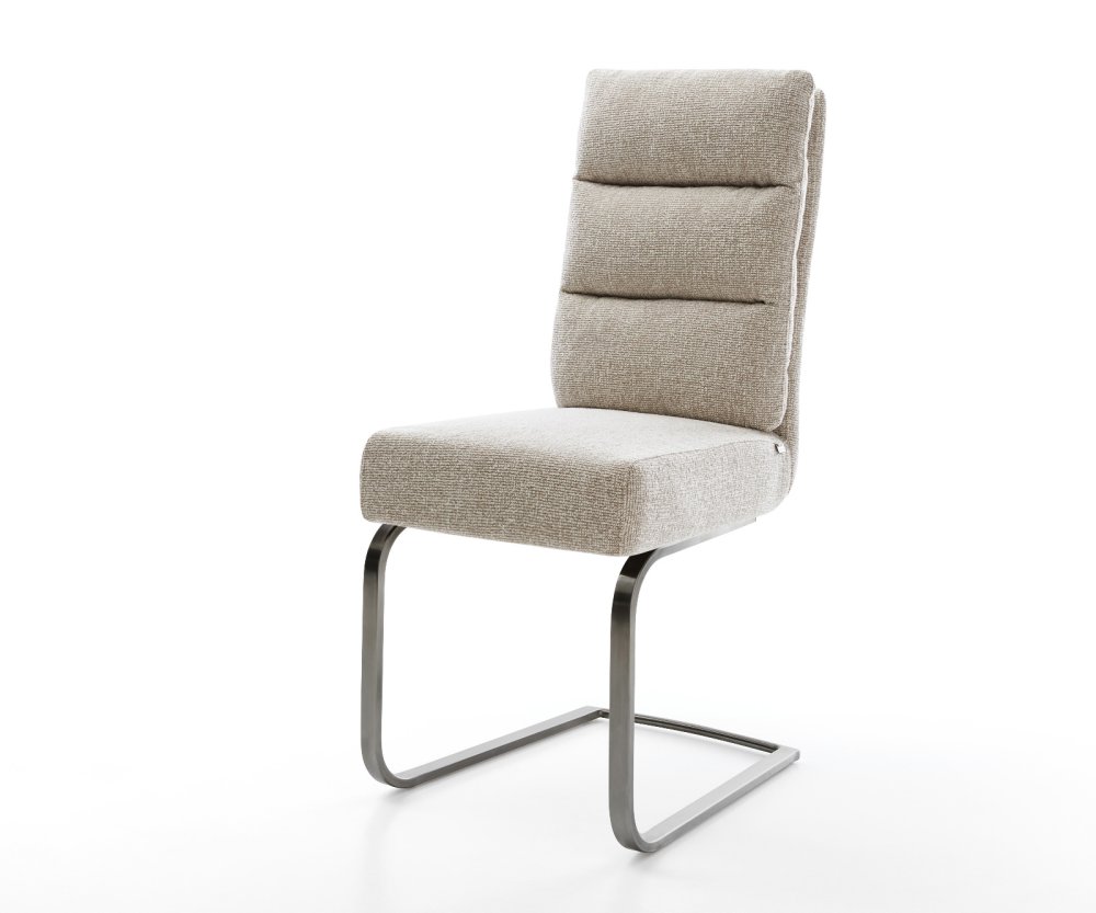 Konzolová jedálenská stolička Pela-Flex tkanina mäkký béžová konzolová