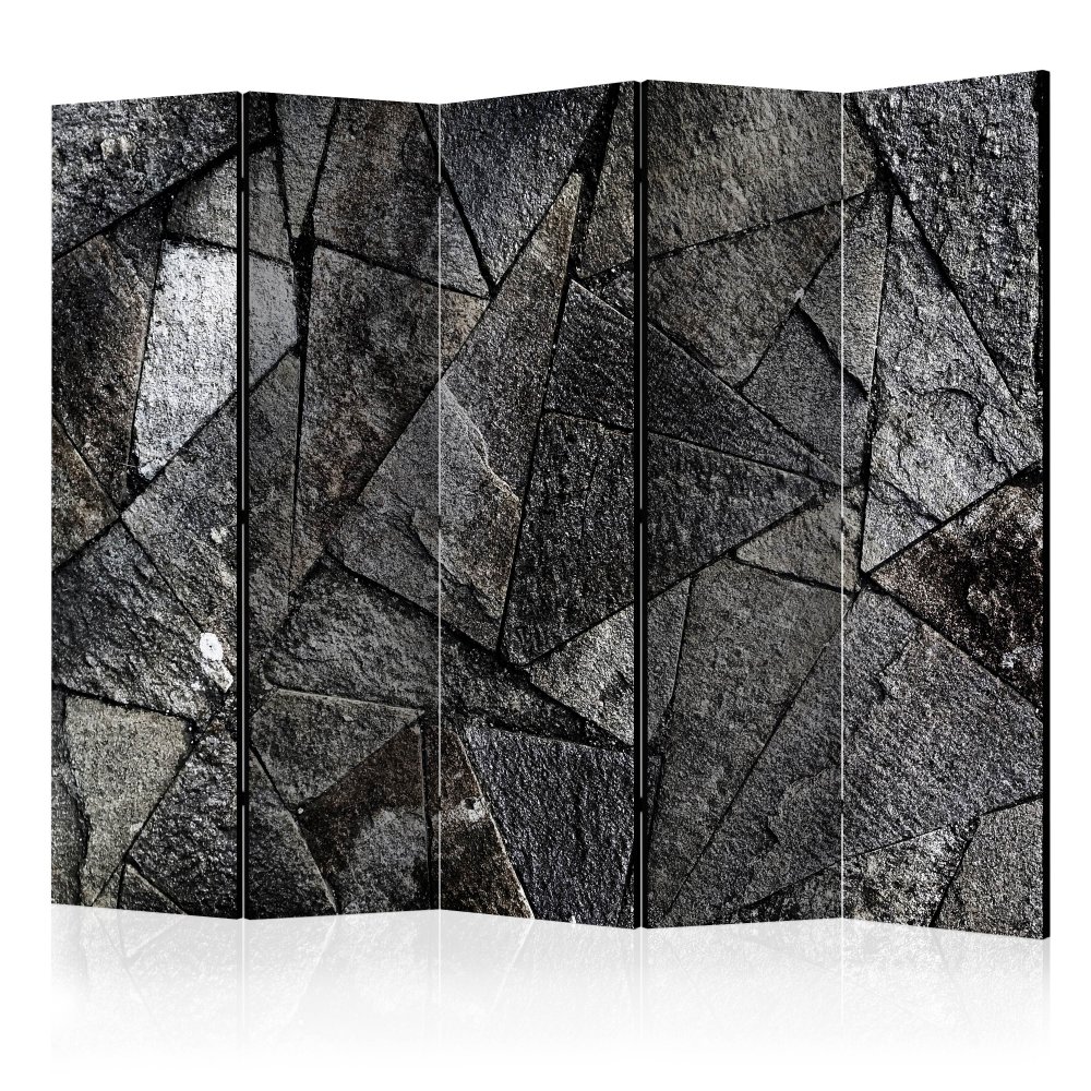 Paraván Pavement Tiles (Grey) Dekorhome 225x172 cm (5-dílný),Paraván Pavement Tiles (Grey) Dekorhome