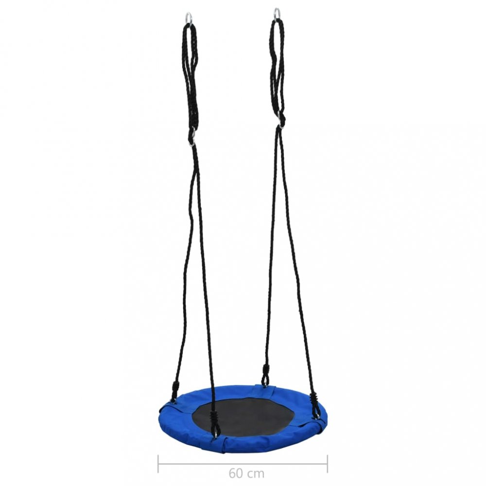 Hojdačka Ø 60 cm modrá / čierna Dekorhome