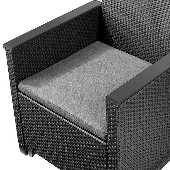 EMMA 2 seaters sofa set - Allibert Cappuccino Obrázek