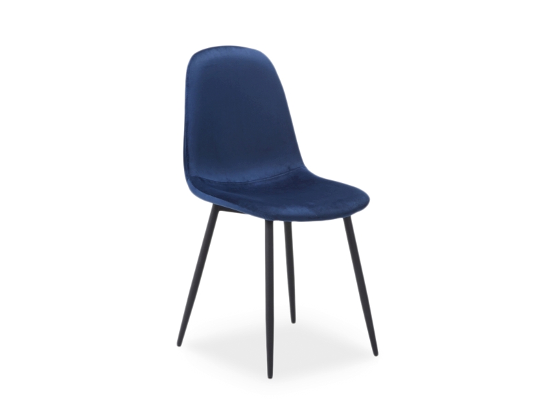 Jídelní židle FOX VELVET Tmavě modrá,Jídelní židle FOX VELVET Tmavě modrá