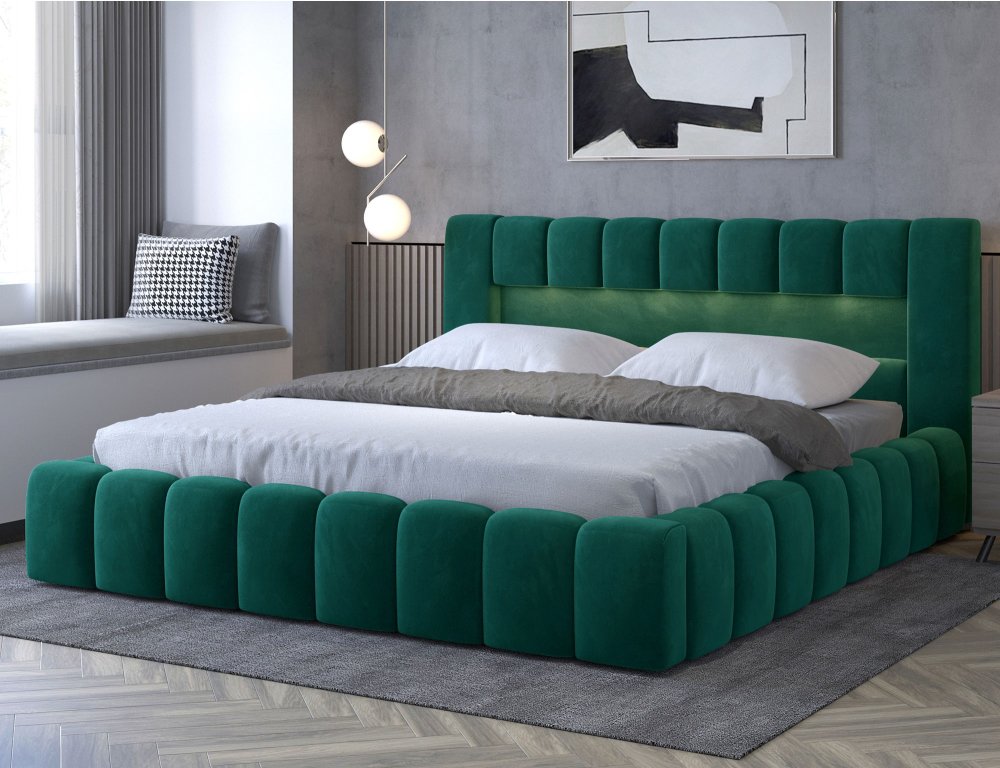 Posteľ Lamica 180x200 + Kovový rám / plynový výťah / kontajner