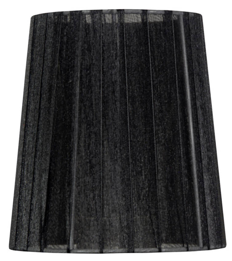 Tienidlo na lampu Rifasa/Sorento 15cm E14 čierna oceľ/organza