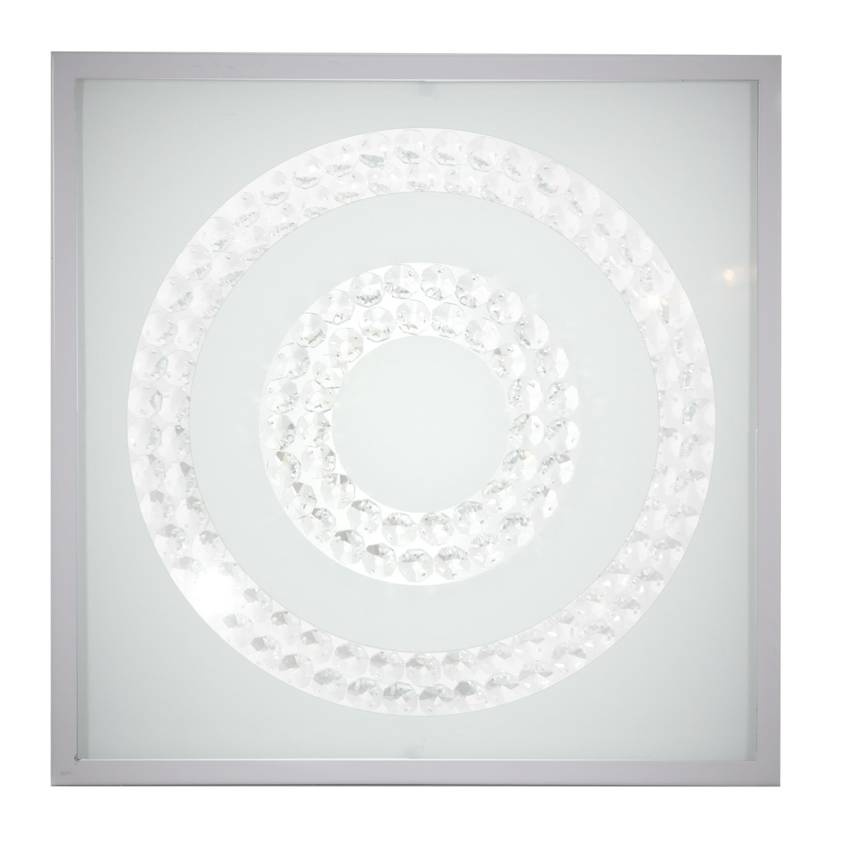 Stropné svietidlo Lux Plafon 16W LED 6500K Saténové Dvojkruhové