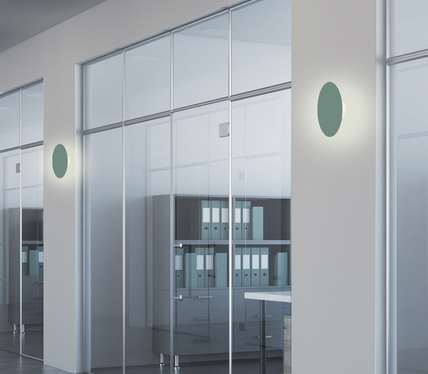 Zelená kovová LED nástenná lampa 6W 150mm Holar Ledea