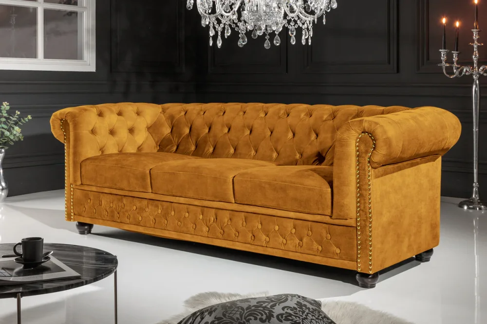 Chesterfield pohovka 3-miestna MIDAS Dekorhome