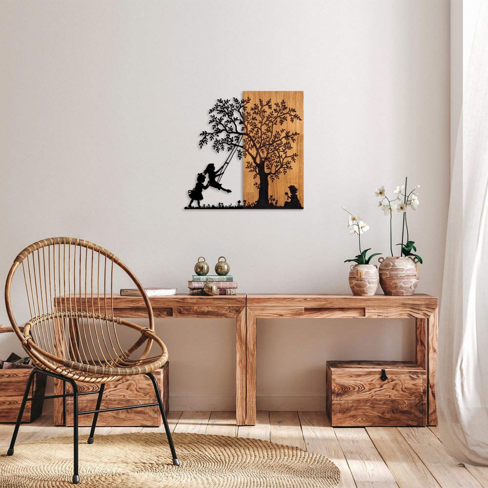 Dekoratívny drevený doplnok na stenu The Tree And The Shaking Children
