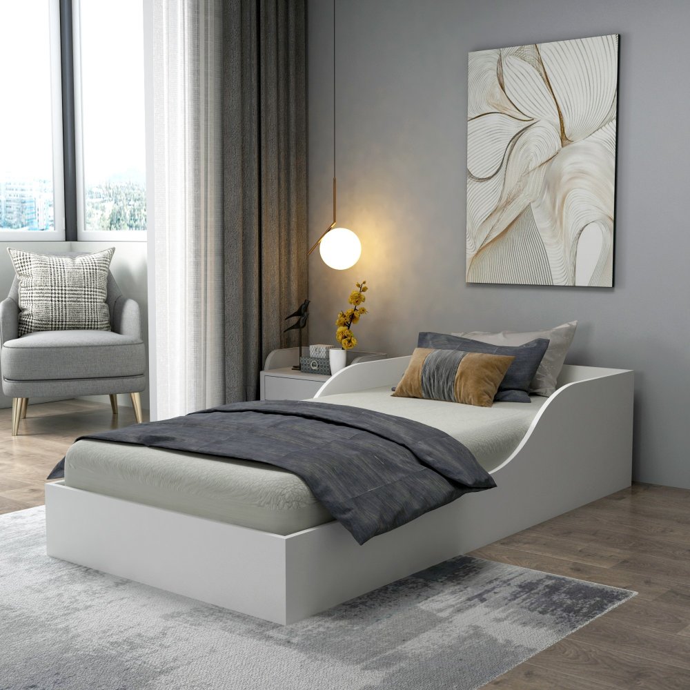 Rám jednolôžkovej postele Oya - White