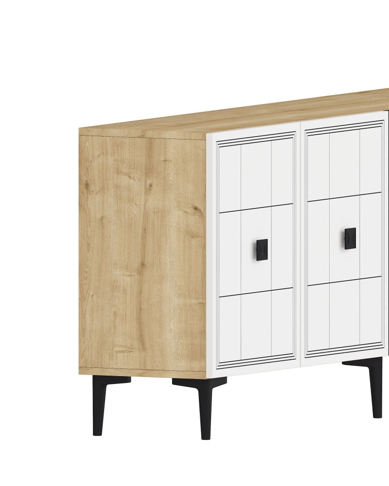 Konzolový stolek Yuka 150 - Sapphire Oak, White (obrázek 5)