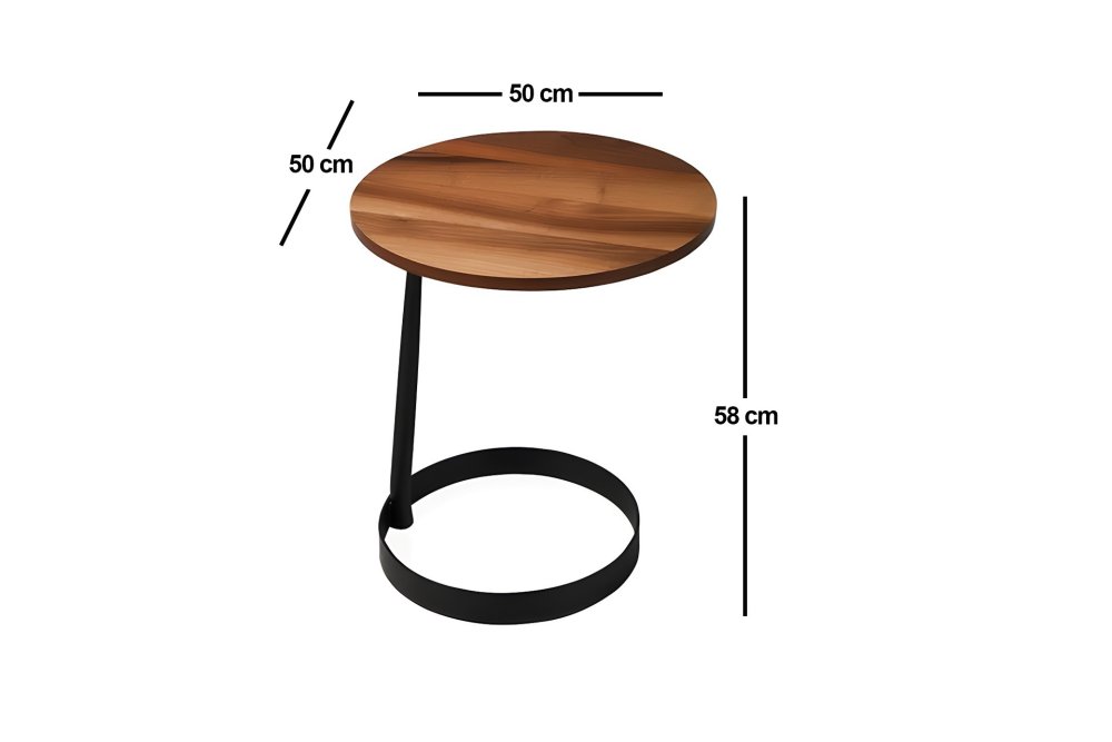 Odkládací stolek / Příruční stolek Callisto - Walnut (obrázek 3)