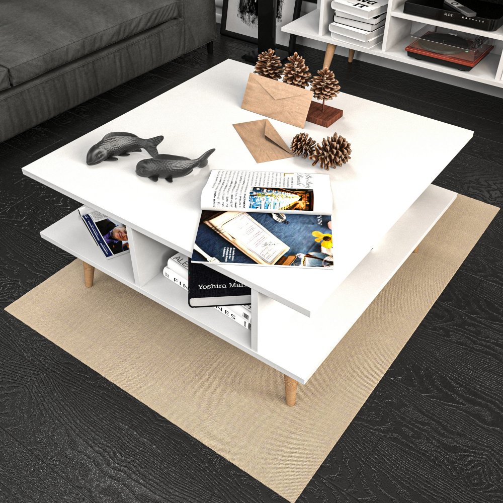 Konferenční stolek Akya Coffee Table - White (obrázek 7)