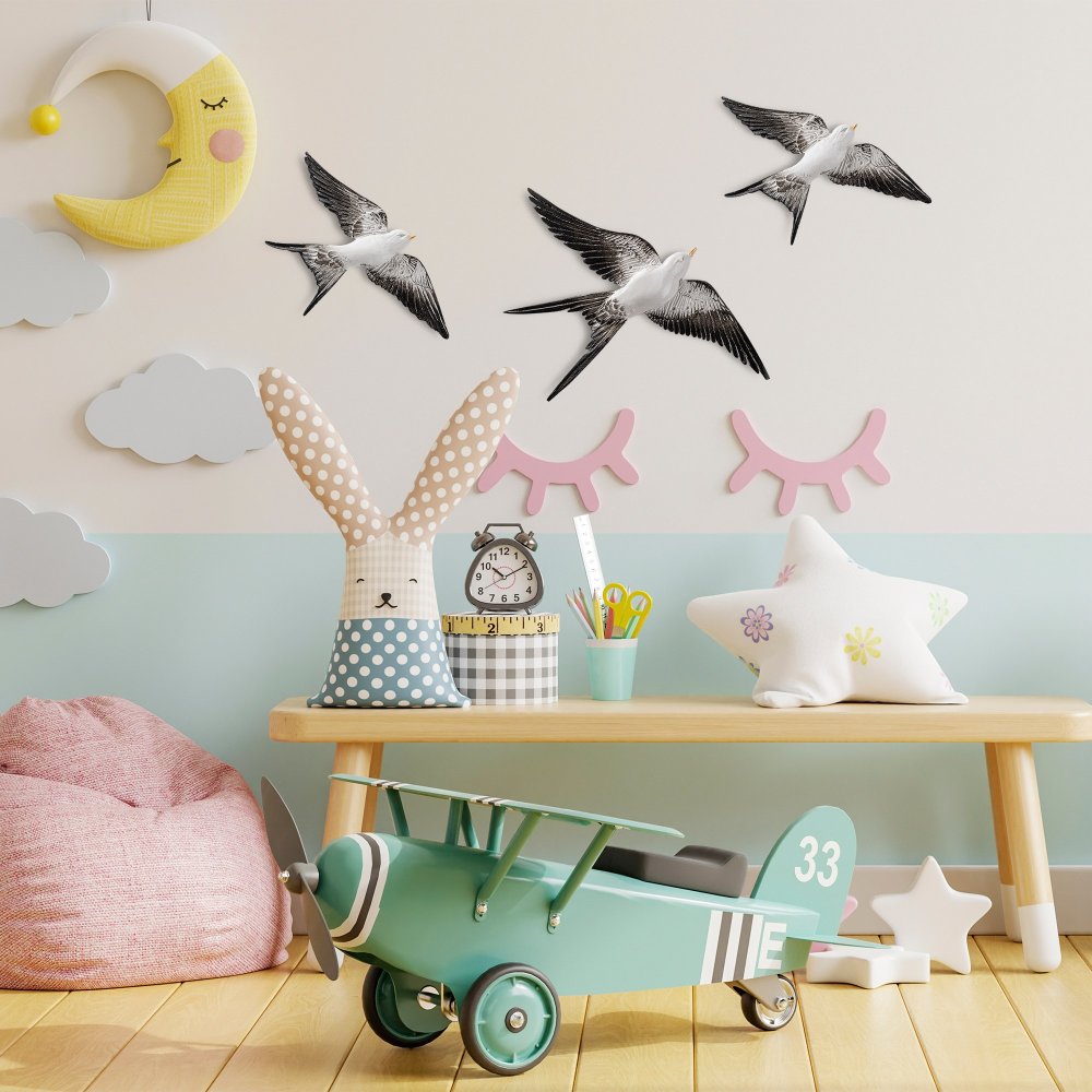 Dekoratívny doplnok na stenu Flying Swallow - 2