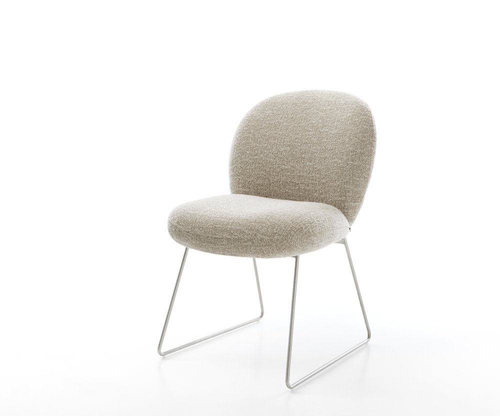 Jedálenská stolička Nube-Flex tkanina mäkký béžová tenká podstava