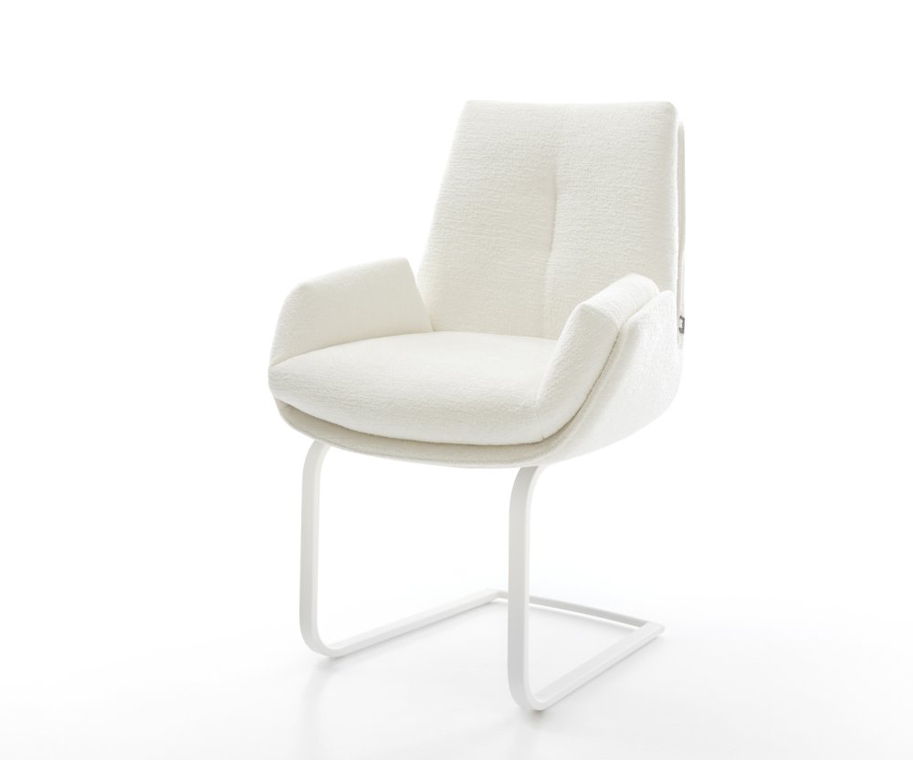 Konzolová jedálenská stolička Clea-Flex bouclé mäkký béžová konzolová