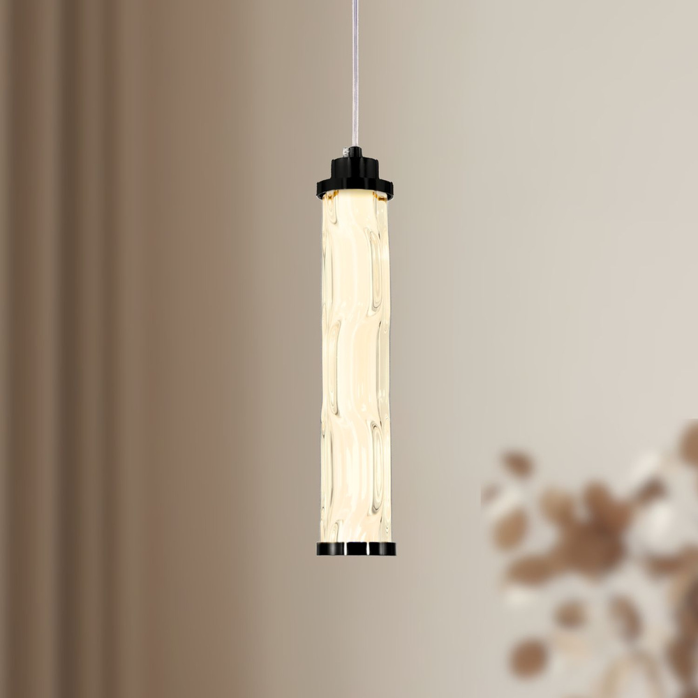 Levně CORTE lampa wisząca czarny matowy 10W LED 3000K klosz bezbarwny