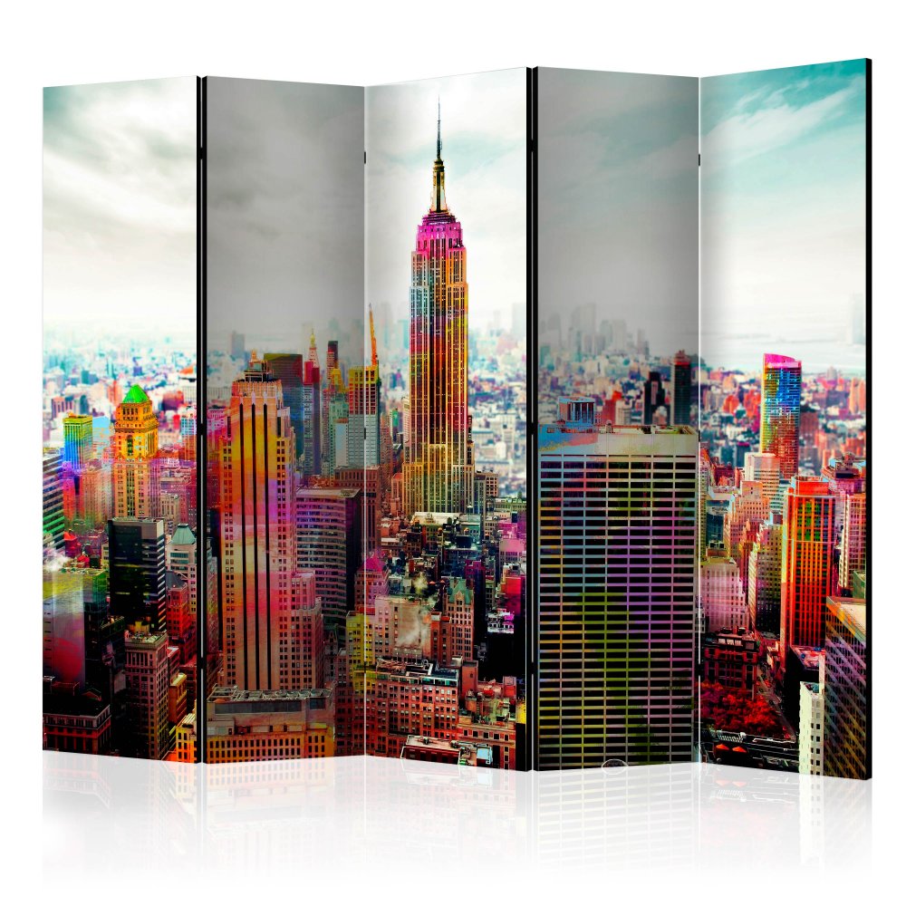 Paraván Colors of New York City Dekorhome 225x172 cm (5-dílný),Paraván Colors of New York City Dekor
