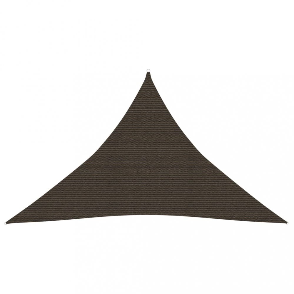 Stínící plachta trojúhelníková HDPE 3 x 3 x 3 m Dekorhome Hnědá