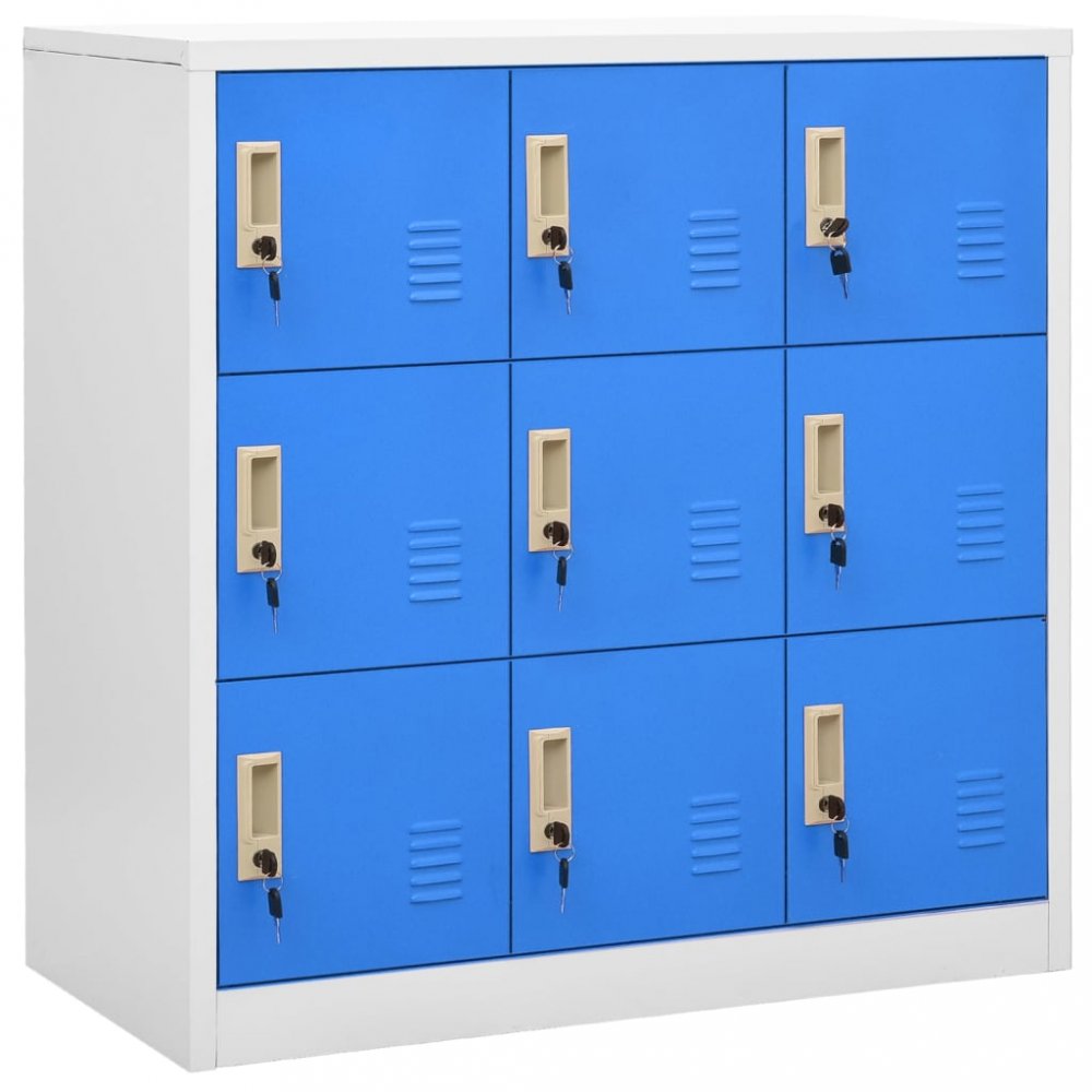 Uzamykatelná kancelářská skříň kov Dekorhome Modrá,Uzamykatelná kancelářská skříň kov Dekorhome Modr
