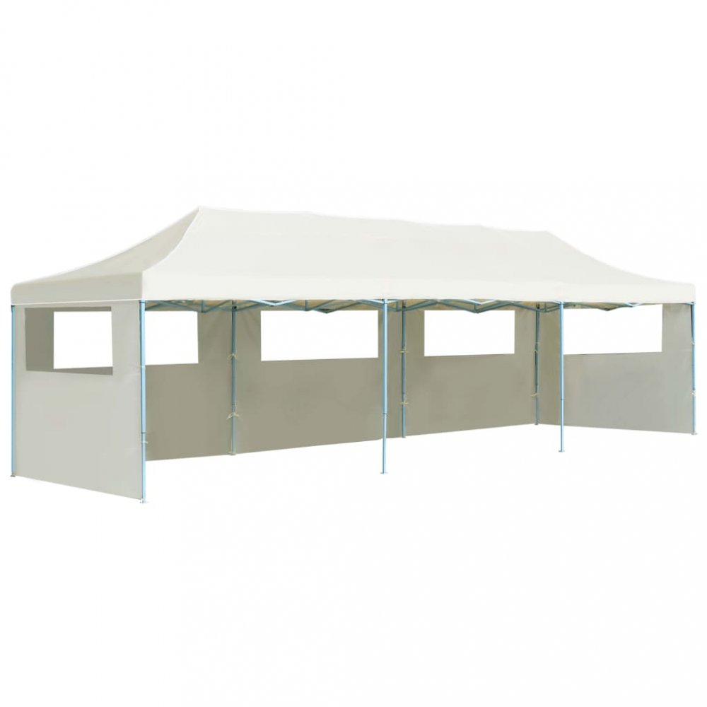 Skládací nůžkový stan 3x9 m Dekorhome Krémová Obrázek