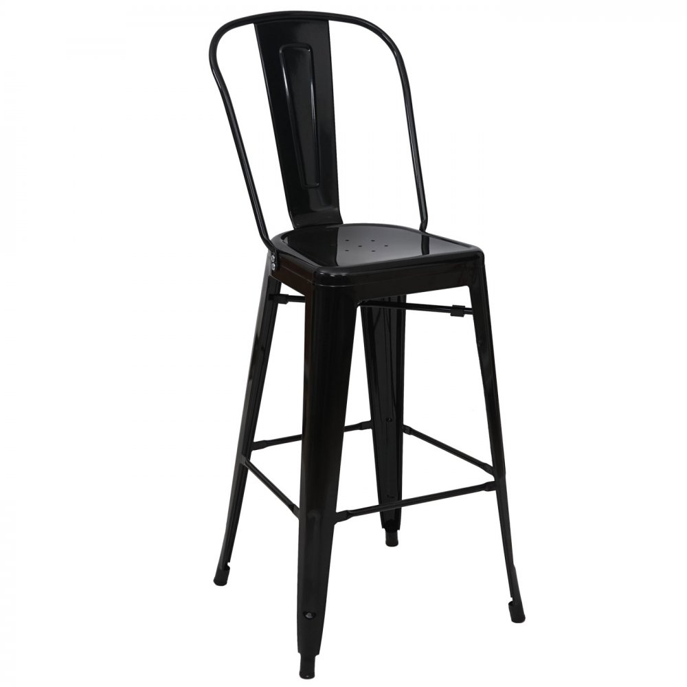 E-shop Barová židle HWC-A73 Černá,Barová židle HWC-A73 Černá