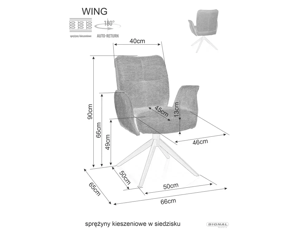Židle Wing Brego (obrázek 4)
