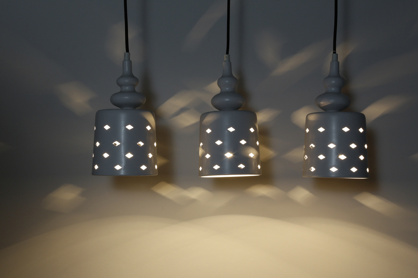 Závesná lampa 3xE27 51cm biela oceľ HAMP