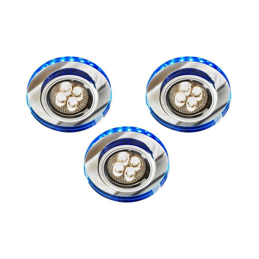 Stropné svietidlo + modrá LED sada 3 ks SS-23