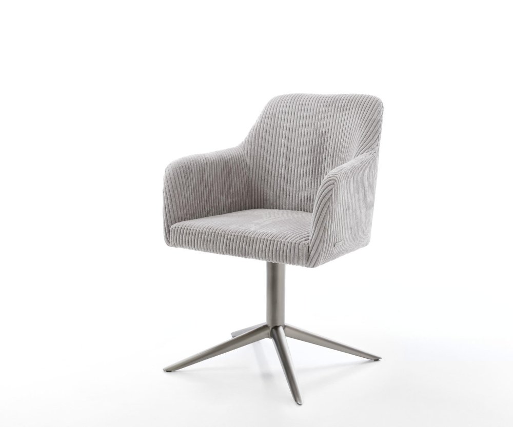 Otočná stolička Greg-Flex Cord Strieborná sivá Grafitová základňa