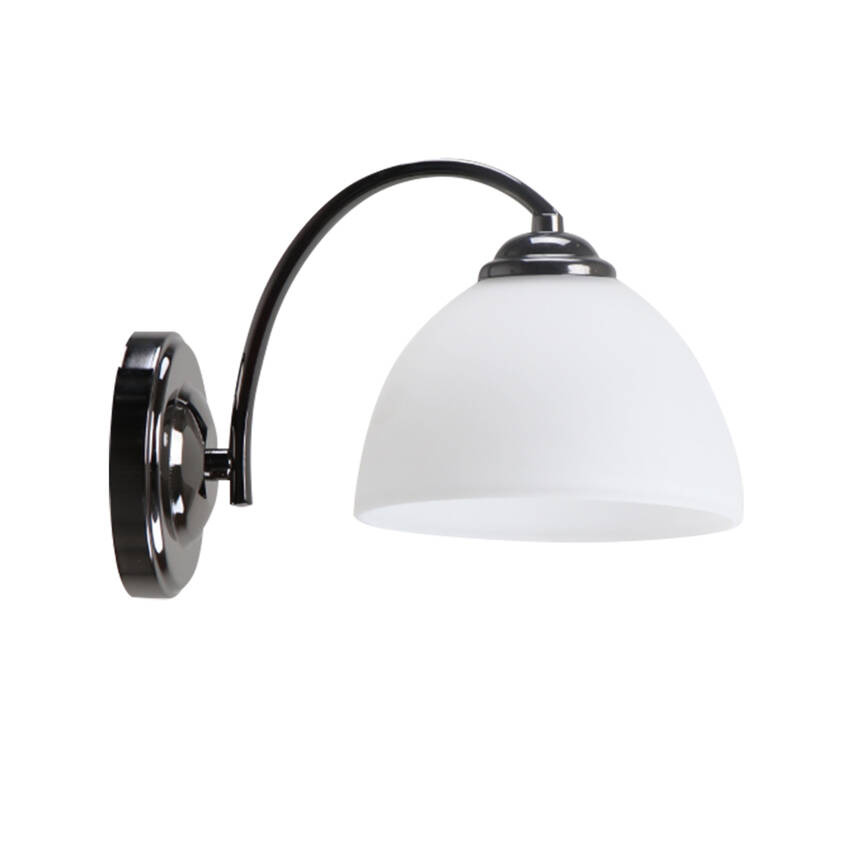 Nástenná lampa Gracja Lamp Čierna perla 1X40 E27 Biele tienidlo