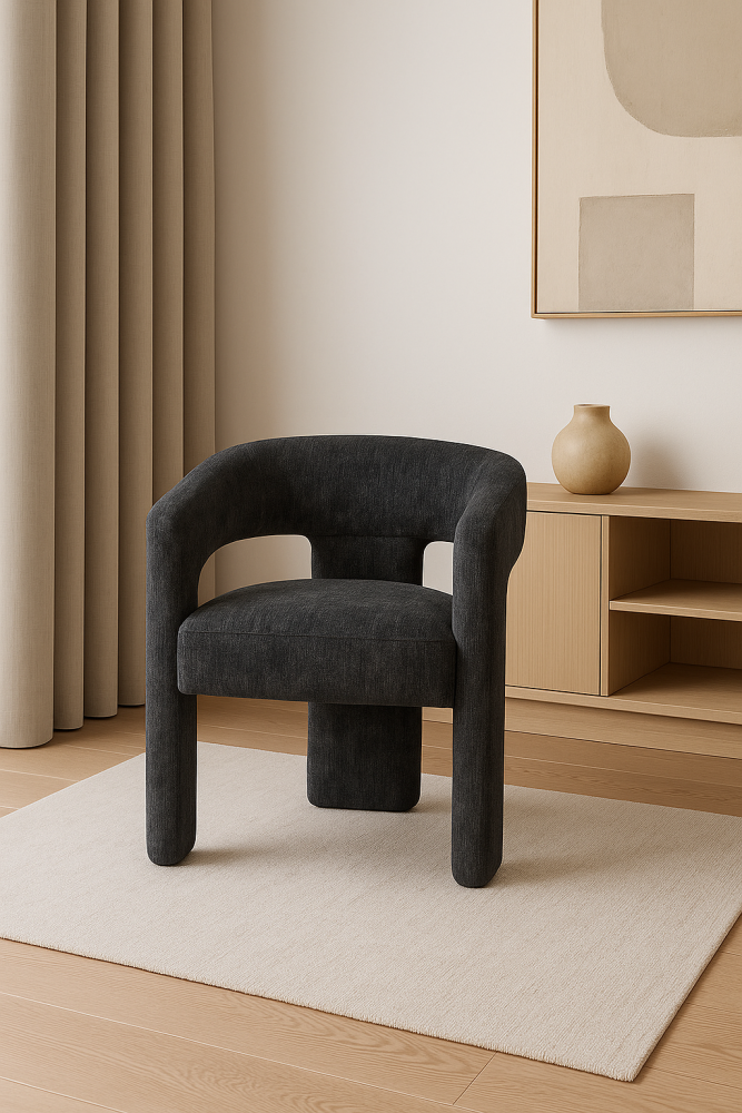 Leith LET71BLA Tapetovaná stolička