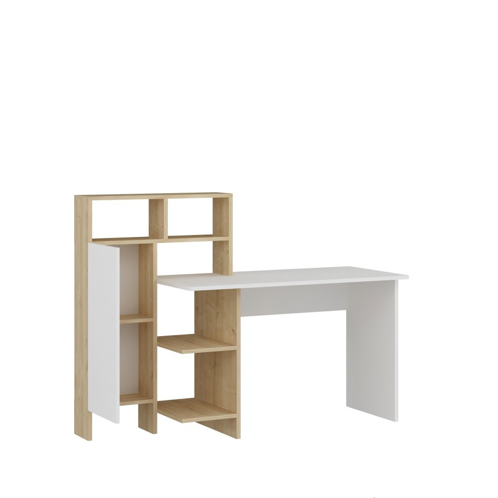 Psací stůl Bugra - White, Oak (obrázek 5)