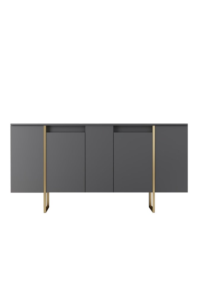 Konzolový stolek Luxe - Anthracite, Gold (obrázek 4)