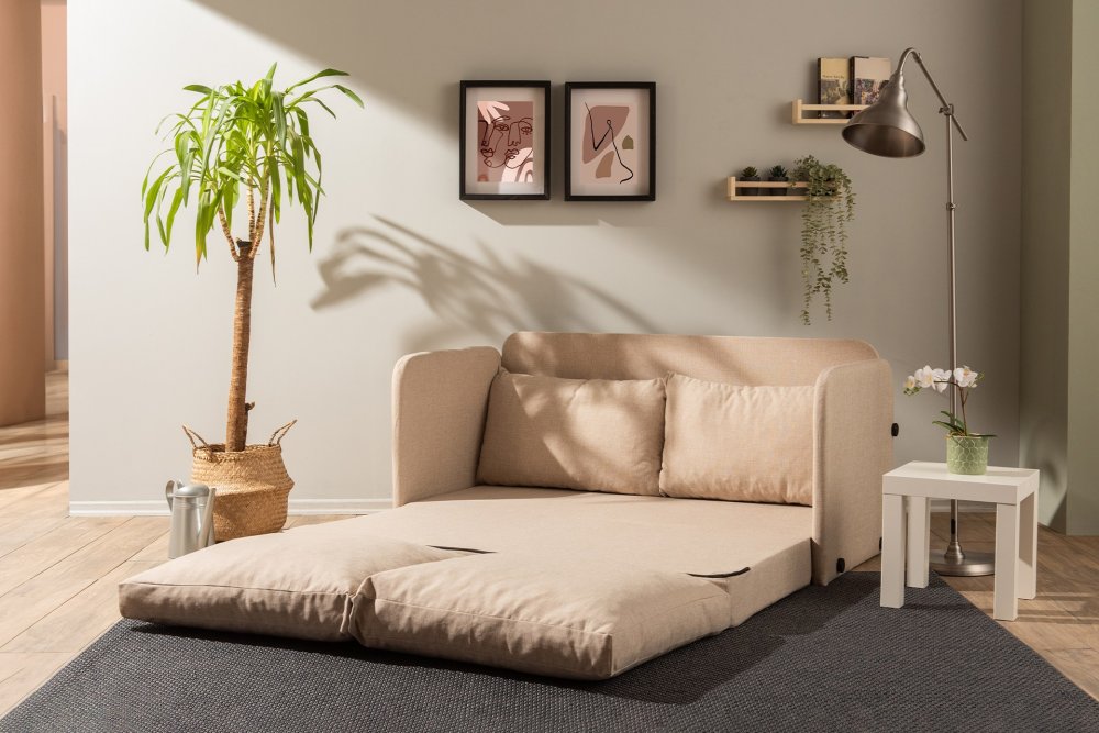 Dvoumístná rozkládací pohovka Saga XL 2-Seater - Beige (obrázek 9)