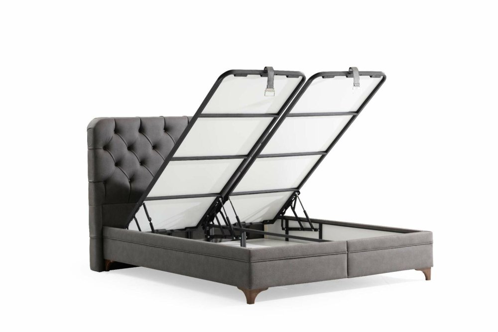 Rám dvoulůžkové postele s čelem Samira 120 x 200 - Grey (obrázek 4)