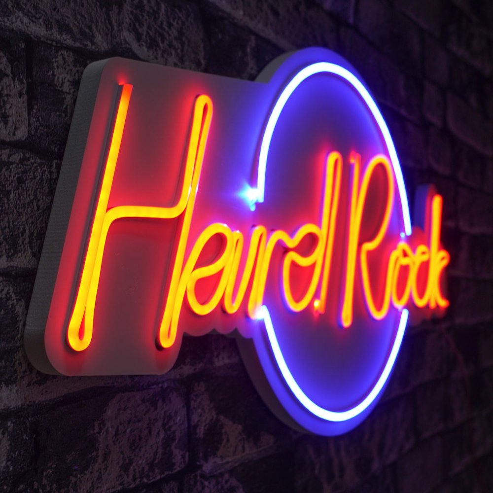 Dekorativní plastové LED osvětlení Hard Rock - Blue, Red