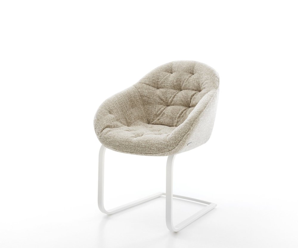 Konzolová jedálenská stolička Gaio-Flex tkanina mäkký béžová konzolová