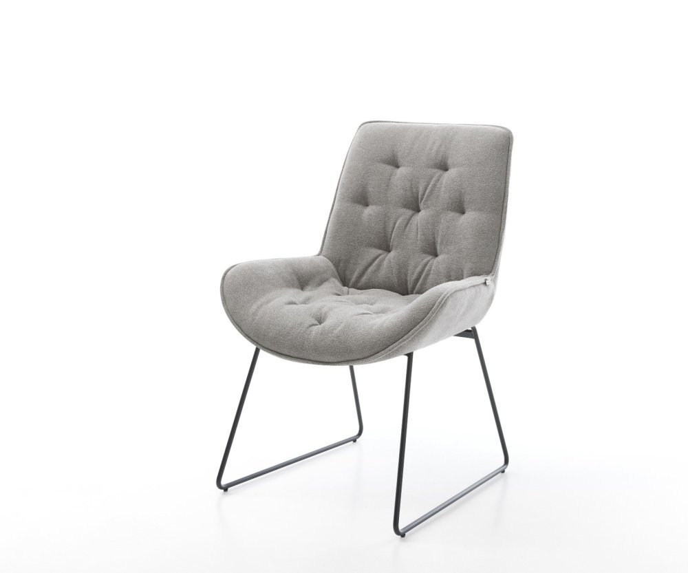 Jedálenská stolička Taimi-Flex štruktúrovaná látka mäkký sivá tenká