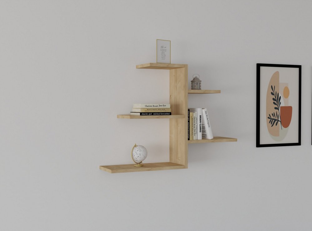 Nástenná polica Gami - Sapphire Oak