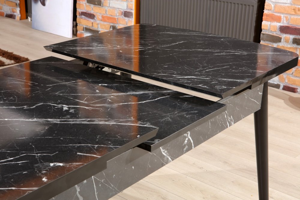 Extendable Dining Table Bendir - Black (obrázek 4)
