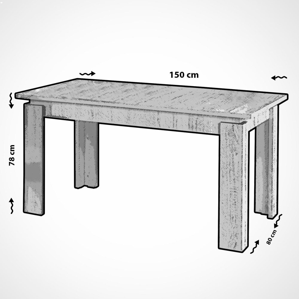 Extendable Dining Table Huqqa - Light Oak (obrázek 3)