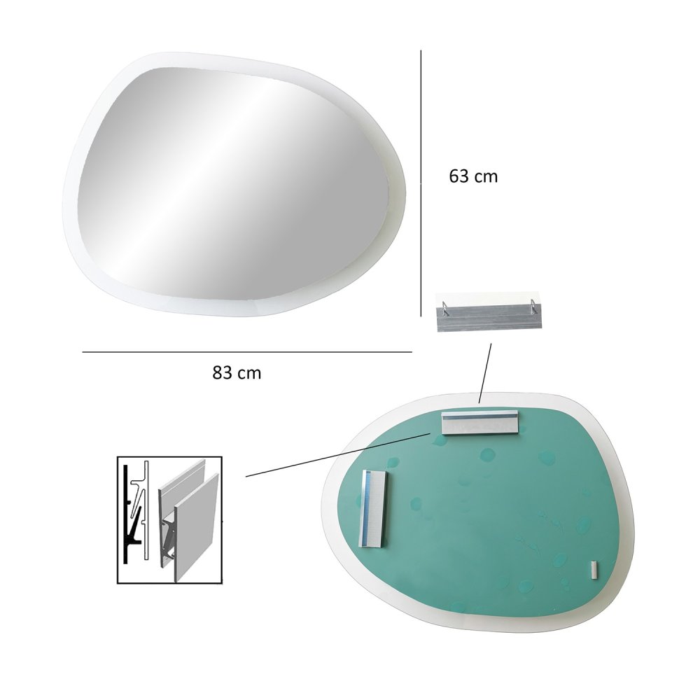 Zrcadlo Aqua Gusto - Transparent (obrázek 3)