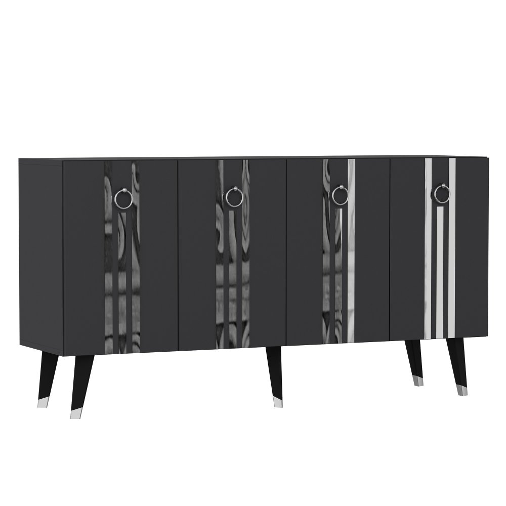 Konzolový stolek Isil - Anthracite, Silver (obrázek 4)