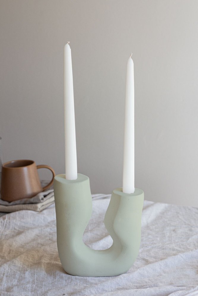 Súprava svietnikov (3 kusy) Asymmetric - Khaki