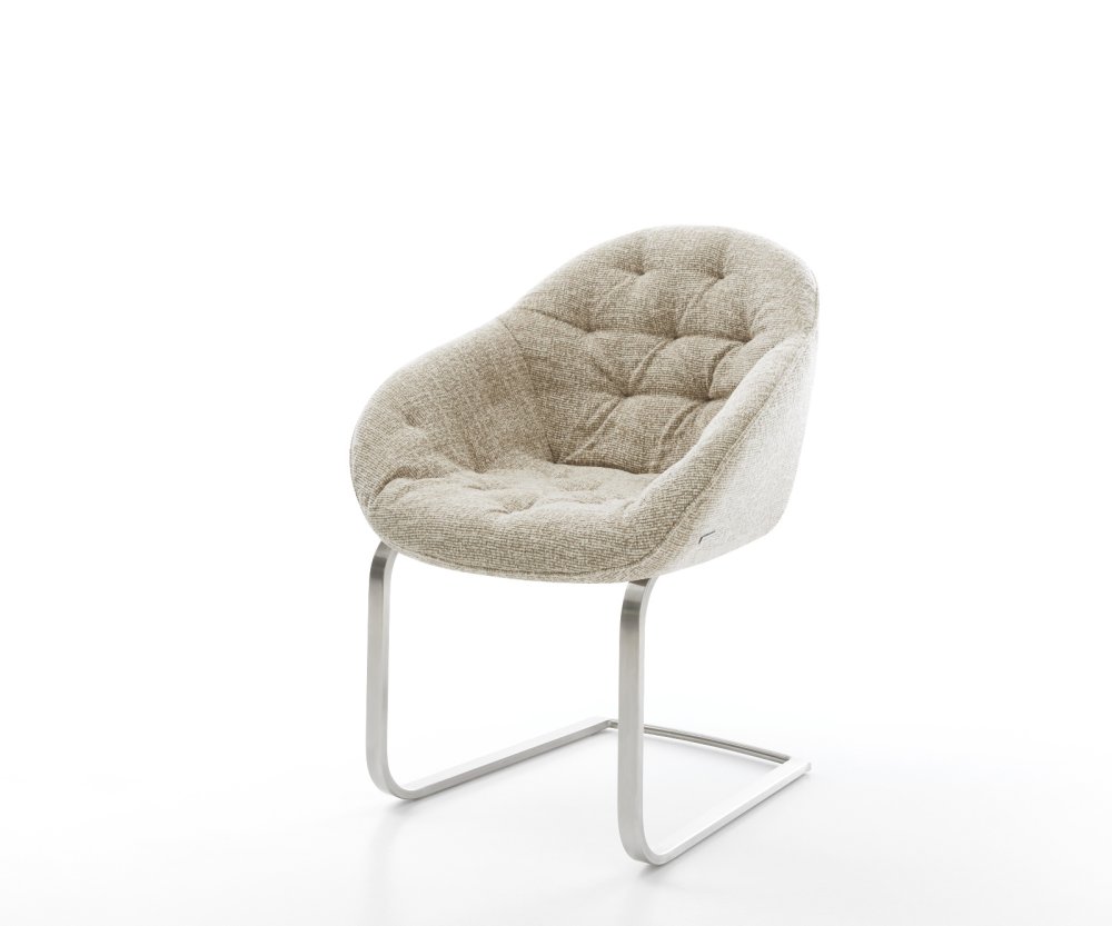 Konzolová jedálenská stolička Gaio-Flex tkanina mäkká béžová konzolová