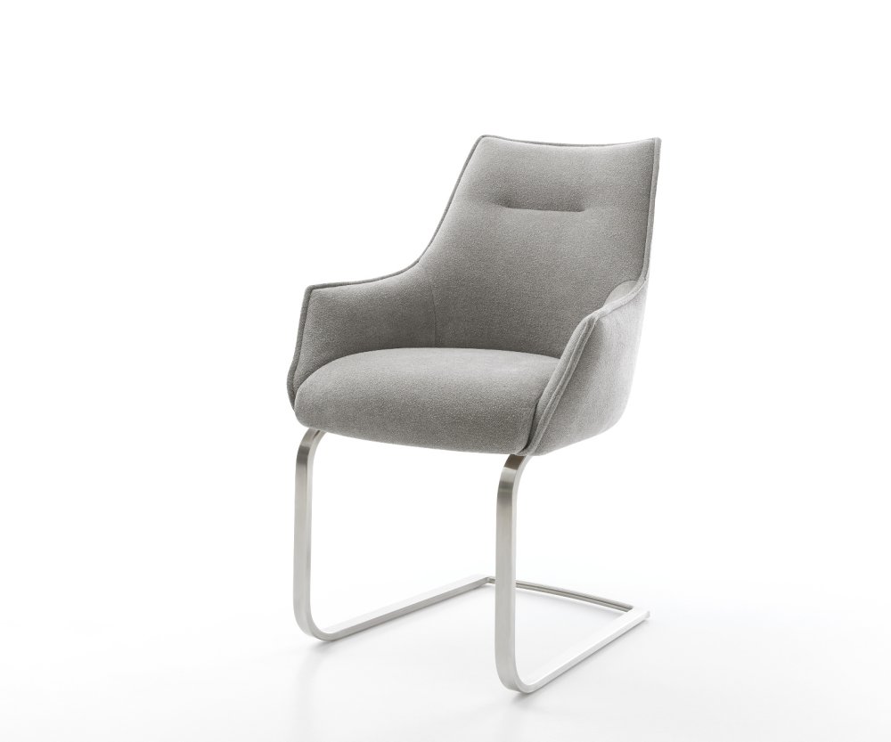 Konzolová jedálenská stolička Alja-Flex s opierkami texturovaná látka