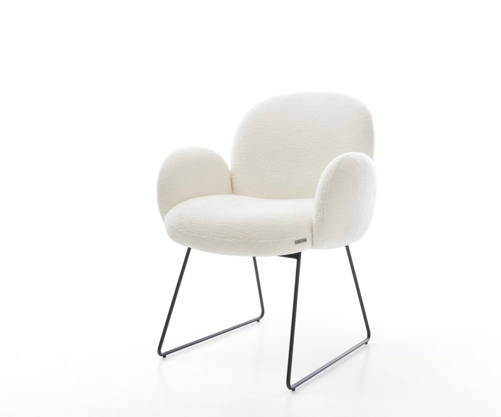 Jedálenská stolička Nube-Flex s opierkami bouclé mäkký béžová tenká