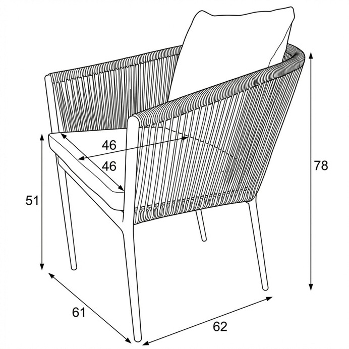 Záhradná stolička AZC-C1179 Autronic